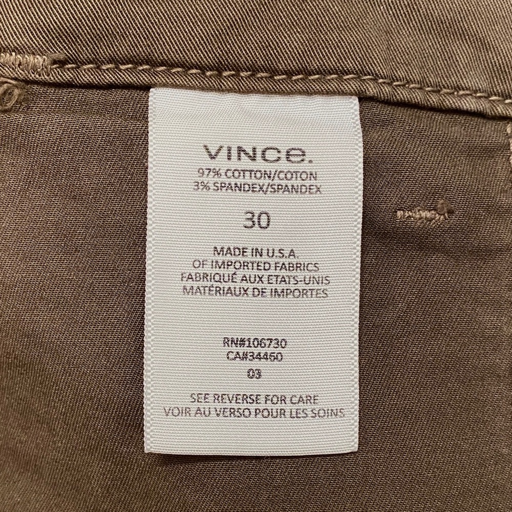 Vince Dark Willow Green Cotton Utility Pants - Picture 10 of 10